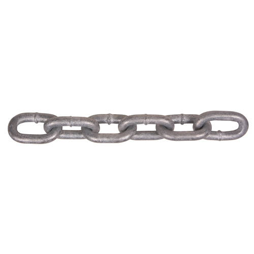 Hot-Dipped Galvanized Chains, Carbon Steel, 1/8" x 250' (76.2 m) L, Grade 30, 325 lbs. (0.1625 tons) Load Capacity Cintas