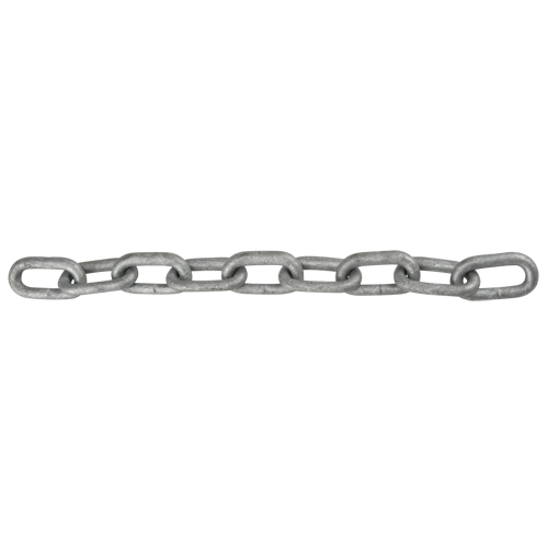 Straight Link Chain, Low Carbon Steel, 1/2" x 100' (30.4 m) L, Grade 30, 4500 lbs. (2.25 tons) Load Capacity Cintas