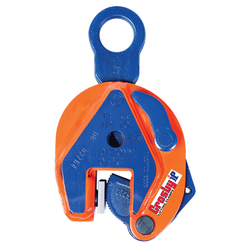 IP10 Vertical Lifting Clamp, 2000 lbs. (1 tons) Working Load Limit, 0 - 3/4" Jaw Opening Cintas