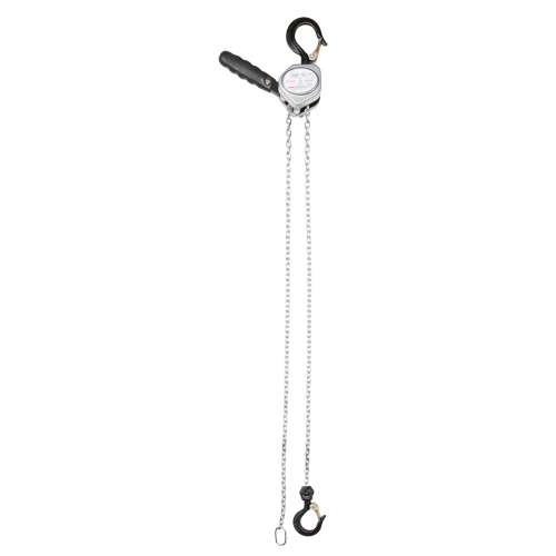 Mini palan &agrave; levier, Lev&eacute;e 5', Cabacit&eacute; 1100 lb (0,55 tonne), Chaîne en Zingu&eacute; Cintas