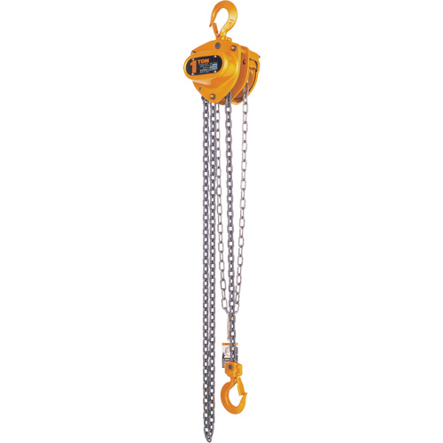Kito Manual Chain Hoist, 15' Lift, 2000 lbs. (1 tons) Capacity, Steel Chain Cintas