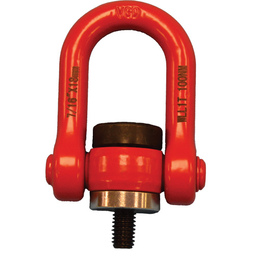 Anneau de levage pivotant VQ pour palan, 1/4", Longueur du filetage 12 mm, Acier alli&eacute; Cintas
