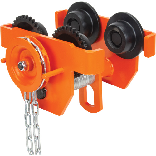 Adjustable Trolley with Safety Plates, 2000 lbs. (1 tons) Capacity, 2-5/16" - 4-14/16" Cintas