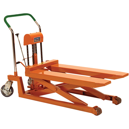 Dandy Lift Scissor Fork Lift Table, 37.1" L x 19.7" W, Steel, 1100 lbs. Capacity Cintas
