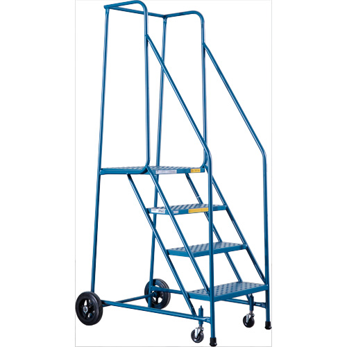 Escabeau roulant certifi&eacute; par la CSA, 4 marches, Largeur de la marche 22", Hauteur de la plateforme 37", Acier Cintas