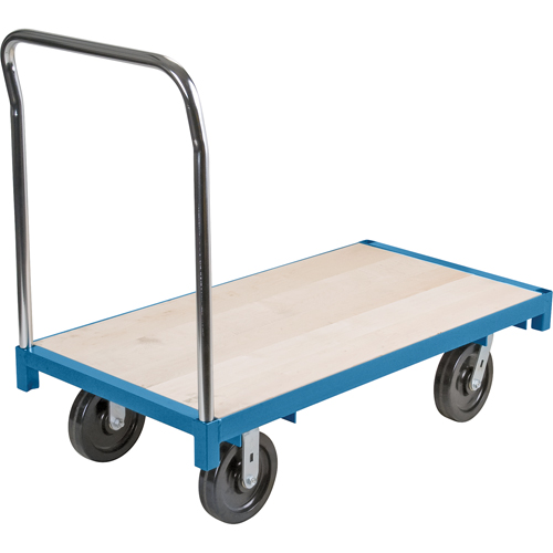 Chariot &agrave; plateforme robuste, 60" lo x 30" la, Capacit&eacute; de 2500 lb, Roues en Nylon Cintas