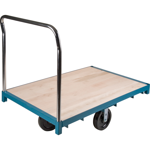 Chariot &agrave; plateforme robuste, 48" lo x 24" la, Capacit&eacute; de 2500 lb, Roues en Nylon Cintas