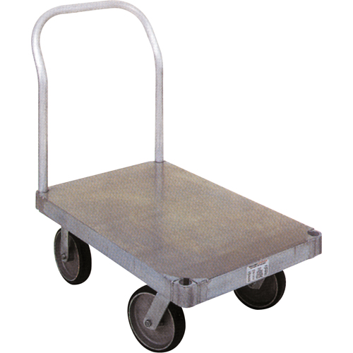 Aluminum Platform Truck, 24" W x 48" L, 2000 lbs. Cap., Rubber Wheels Cintas