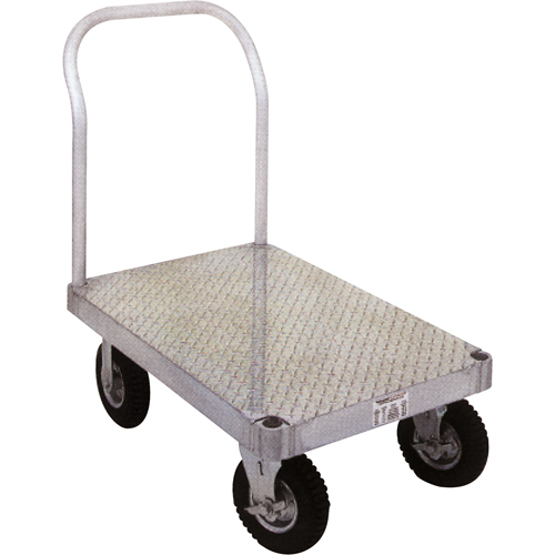 Aluminum Platform Truck, 30" W x 60" L, 2000 lbs. Cap., Rubber Wheels Cintas