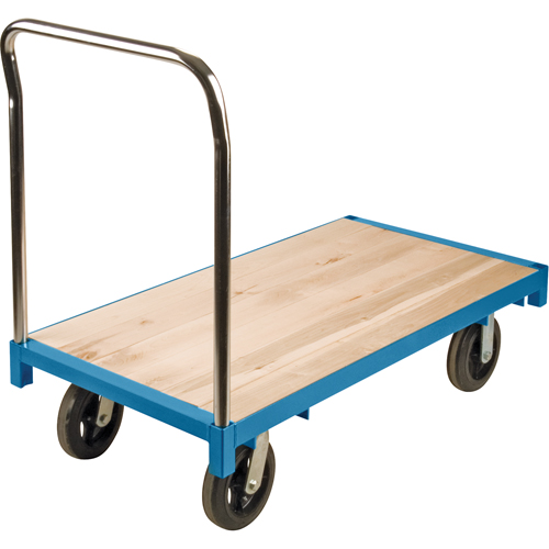 Chariot &agrave; plateforme robuste, 48" lo x 24" la, Capacit&eacute; de 2000 lb, Roues en Caoutchouc Cintas