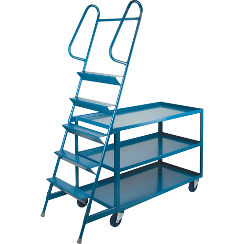 Chariots &agrave; cueillette, Acier, 24" la x 64" p, 3 tablettes, Capacit&eacute; 1200 lb Cintas