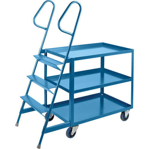 Chariots &agrave; cueillette, Acier, 24" la x 52" p, 3 tablettes, Capacit&eacute; 1200 lb Cintas