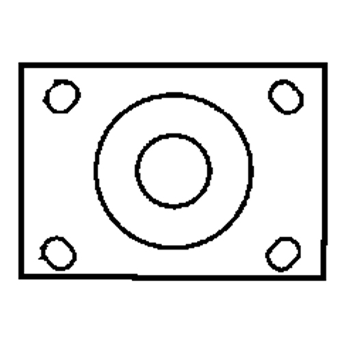 Total Locking Caster, Swivel with Brake, 6" (152.4 mm), Rubber, 450 lbs. (204 kg.) Cintas