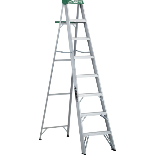 Commercial Duty Stepladders (2400 Series), 8', Aluminum, 225 lbs. Capacity, Type 2 Cintas