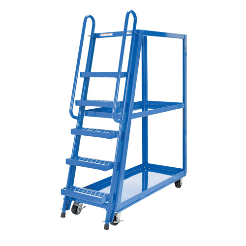 Stock Picking Cart, Steel, 21-7/8" W x 56-1/8" D, 3 Shelves, 1000 lbs. Capacity Cintas