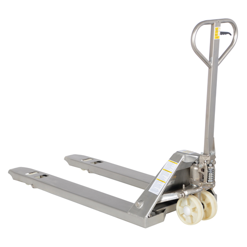Pallet Truck, Stainless Steel, 48" L x 27" W, 5500 lbs. Capacity Cintas