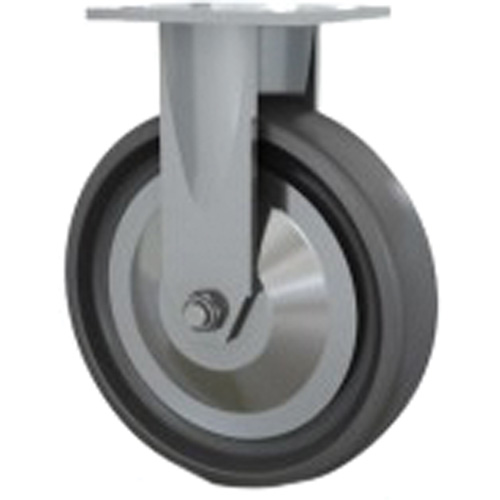 Roulette robuste, Fixe, 8" (203,2 mm), Elastom&egrave;re dur, 1000 lb (453,6 kg) Cintas