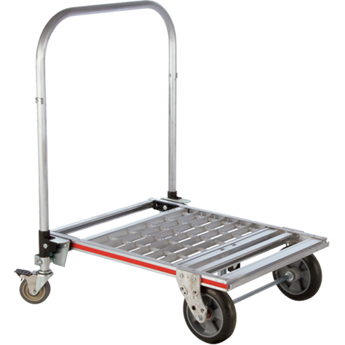Chariot &agrave; plateforme repliable &agrave; quatre roues, Aluminium, 750 lb, 31" lo x 23-1/4" la, Hauteur 39" Cintas