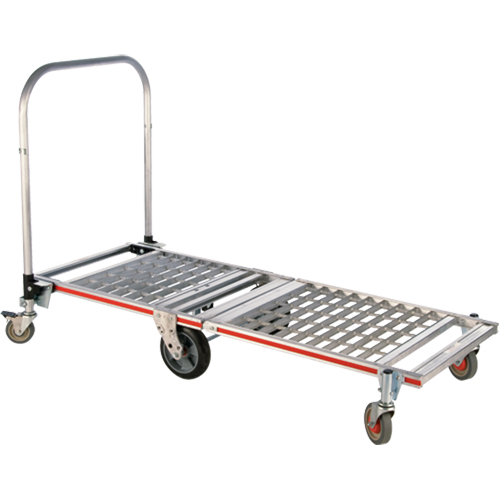 Six Wheel Folding Platform Truck, Aluminum, 1550 lbs., 61-7/8" L x 23-1/4" W, 39" High Cintas