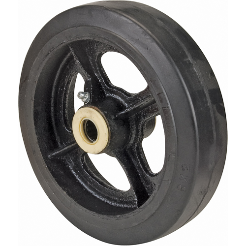 Rubber Wheels, 8" (203 mm) Dia. x 2" (51 mm) W, 600 lbs. (272 kg.) Capacity Cintas