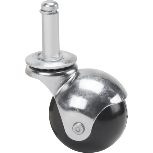 Zinc Plated Caster, Swivel with Brake, 2" (50.8mm) Dia., 200 lbs. (91 kg.) Capacity Cintas