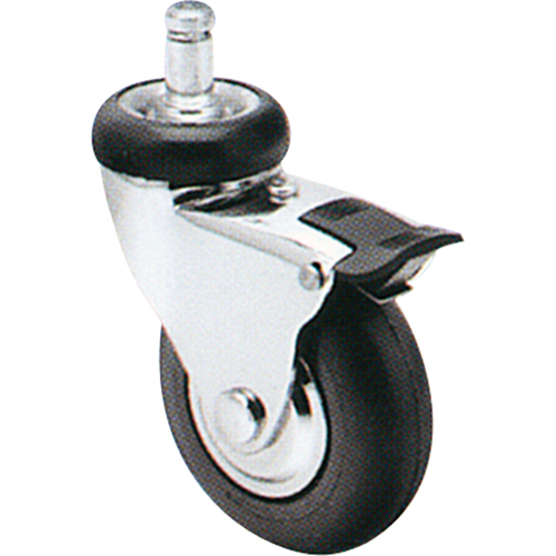 Comfort Roll Caster, Swivel with Brake, 3" (76 mm) Dia., 175 lbs. (79 kg.) Capacity Cintas