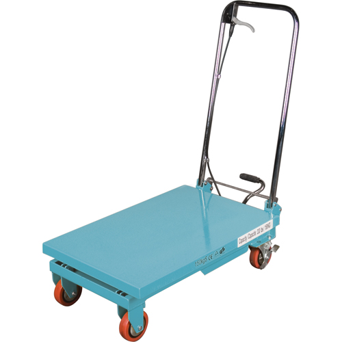 Heavy-Duty Hydraulic Scissor Lift Table, 27-1/2" L x 17-3/4" W, Steel, 330 lbs. Capacity Cintas