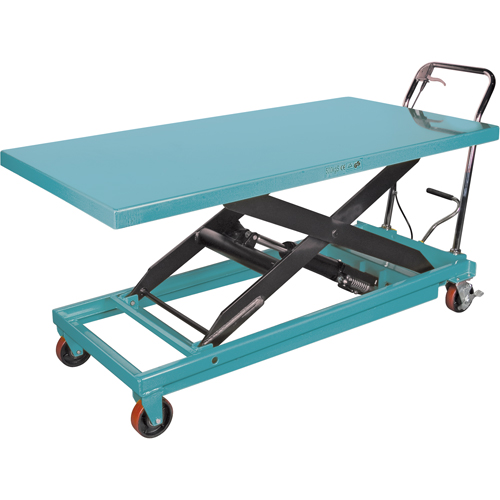 Heavy-Duty Hydraulic Scissor Lift Table, 63" L x 31-7/8" W, Steel, 1100 lbs. Capacity Cintas