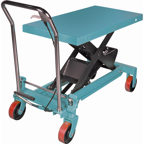 Heavy-Duty Hydraulic Scissor Lift Table, 39-3/8" L x 20-1/8" W, Steel, 1650 lbs. Capacity Cintas
