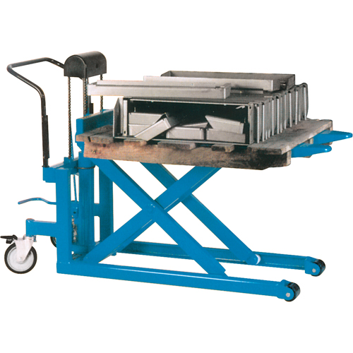 Hydraulic Skid Scissor Lift/Table, 42-1/2" L x 27" W, Steel, 1000 lbs. Capacity Cintas