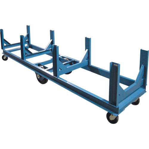 Chariot &agrave; berceaux, 120" lo x 28" la x 29" h, Capacit&eacute; de 5000 lb, Roue Ph&eacute;nolique Cintas