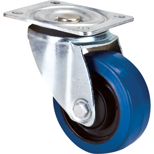 Blue Caster, Swivel, 4" (101.6 mm), Rubber, 350 lbs. (158.8 kg.) Cintas