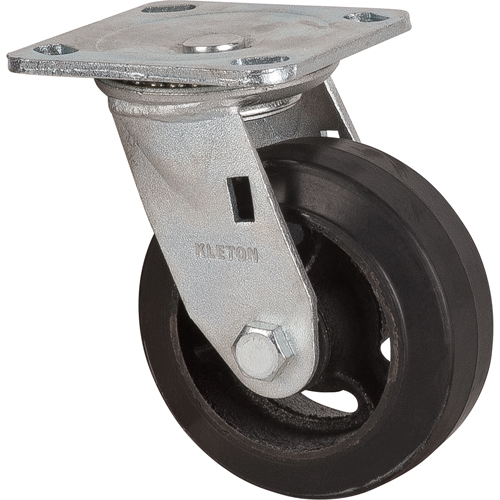 Mold-on Caster, Swivel, 5" (127 mm), Rubber, 440 lbs. (199 kg.) Cintas