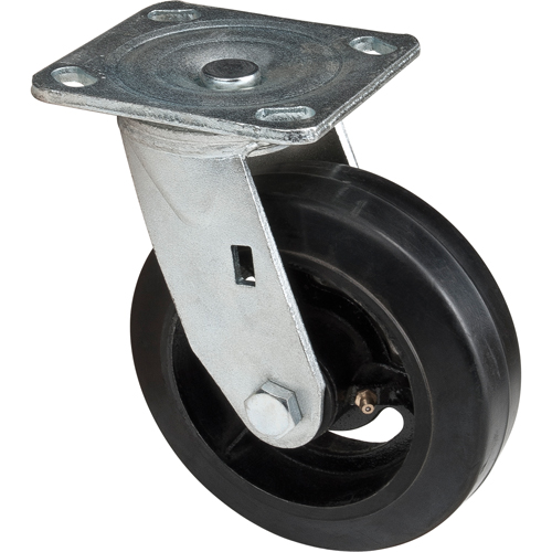 Mold-on Caster, Swivel, 6" (152.4 mm), Rubber, 550 lbs. (249 kg.) Cintas