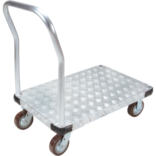 Aluminum Platform Truck, 24" W x 36" L, 3400 lbs. Cap., Polyurethane Wheels Cintas