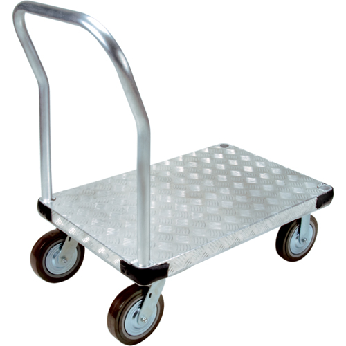 Aluminum Platform Truck, 24" W x 36" L, 4000 lbs. Cap., Polyurethane Wheels Cintas