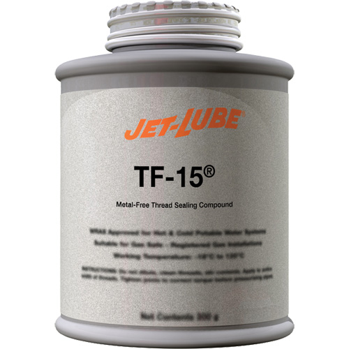 TF-15&reg; Metal-Free Thread Sealing Compound, Brush-Top Can, 227 ml, -46° C - 315° C/50° F - 600° F Cintas