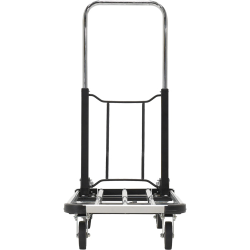 Chariot &agrave; plateforme repliable, Acier inoxydable, 300 lb, 28" lo x 16" la, Hauteur 33-1/2" Cintas