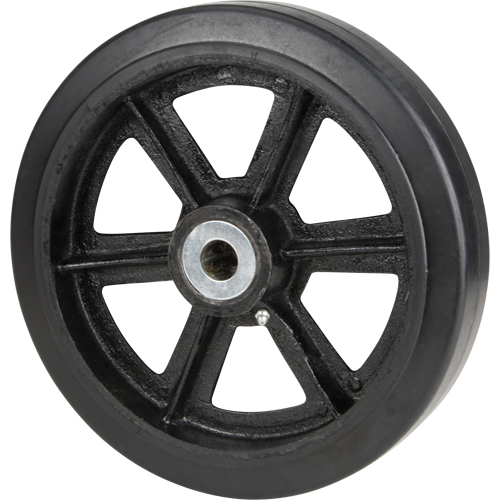 Mold-On Rubber Wheels, 6" (152.4 mm) Dia. x 2" (50.8 mm) W, 500 lbs. (226.796 kg.) Capacity Cintas