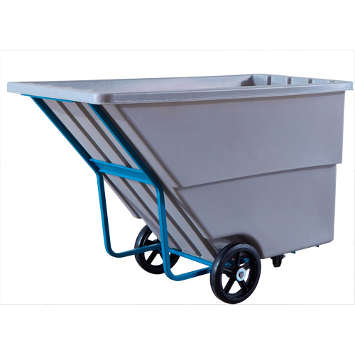 Chariot basculeur en acier, Poly&eacute;thyl&egrave;ne, 1,1 vg³, Capacit&eacute; de charge de 1250 lb Cintas
