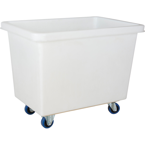 Chariot-caisse en &agrave; parois effil&eacute;es, Poly&eacute;thyl&egrave;ne blanc, 39" lo x 27" la x 31" h, Volume 12 pi³, Capacit&eacute; 600 lb Cintas