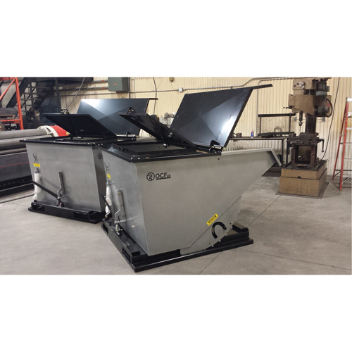 Couvercle en acier pour conteneur autobasculeur Cintas