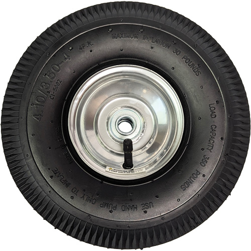 Replacement Pneumatic Tire for Hand Truck, 10" (254 mm), 350 lbs. Capacity Cintas