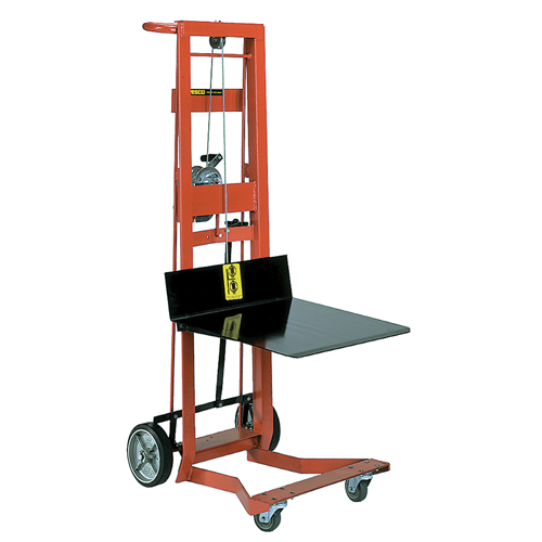 Platform Lift Stacker, Hand Winch Operated, 750 lbs. Capacity, 40" Max Lift Cintas