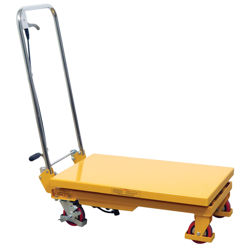 Hydraulic Scissor Lift Table, 17.75" L x 27.5" W/27-1/2" L x 17-3/4" W, Steel, 330 lbs. Capacity Cintas