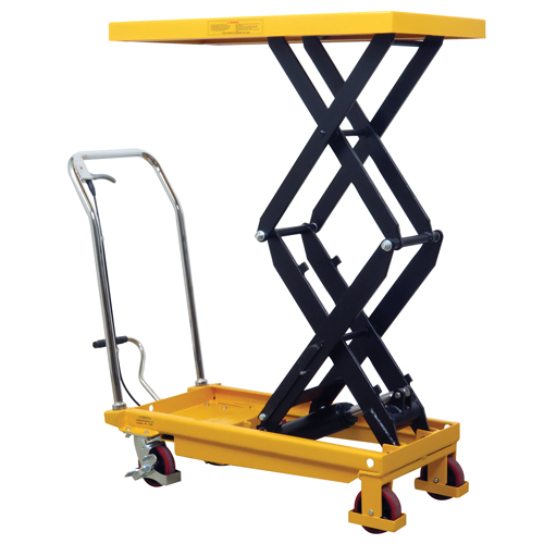Table &eacute;l&eacute;vatrice &agrave; ciseaux hydraulique, 19,5" lo x 35,5" la/35-1/2" lo x 19-1/2" la, Acier, Capacit&eacute; 770 lb Cintas