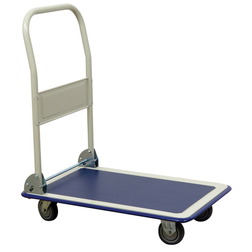 Chariot &agrave; plateforme avec poign&eacute;e pliante, Acier, 440 lb, 29" lo x 19" la, Hauteur 32-1/2" Cintas