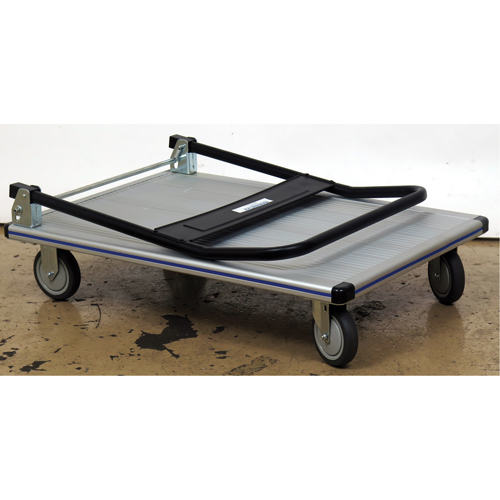 Chariot &agrave; plateforme avec poign&eacute;e pliante, Aluminium, 350 lb, 29" lo x 18-1/2" la, Hauteur 34-1/2" Cintas