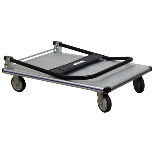 Chariot &agrave; plateforme avec poign&eacute;e pliante, Aluminium, 550 lb, 35-1/2" lo x 24" la, Hauteur 35-1/2" Cintas