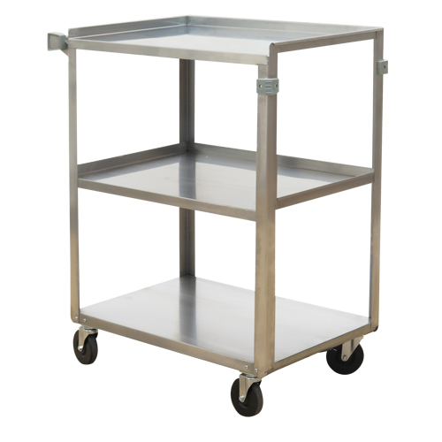 Shelf Carts, 3 Tiers, 15-1/2" W x 32-1/8" H x 24" D, 300 lbs. Capacity Cintas